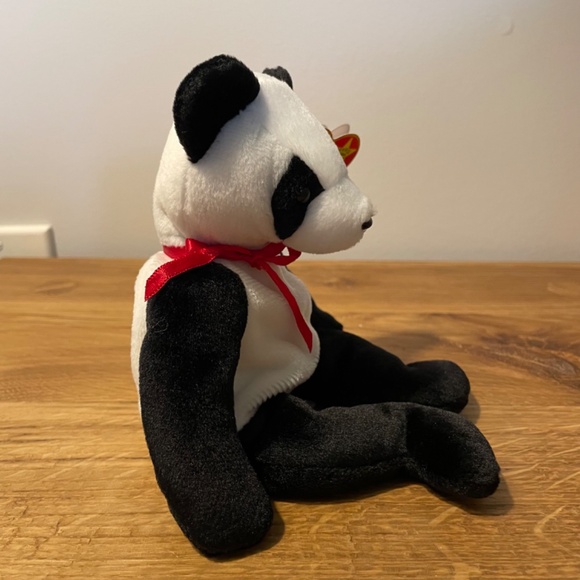 Ty Beanie Babies Fortune Panda Bear Black White 1997 – New Tag On VINTAGE - Picture 8 of 10
